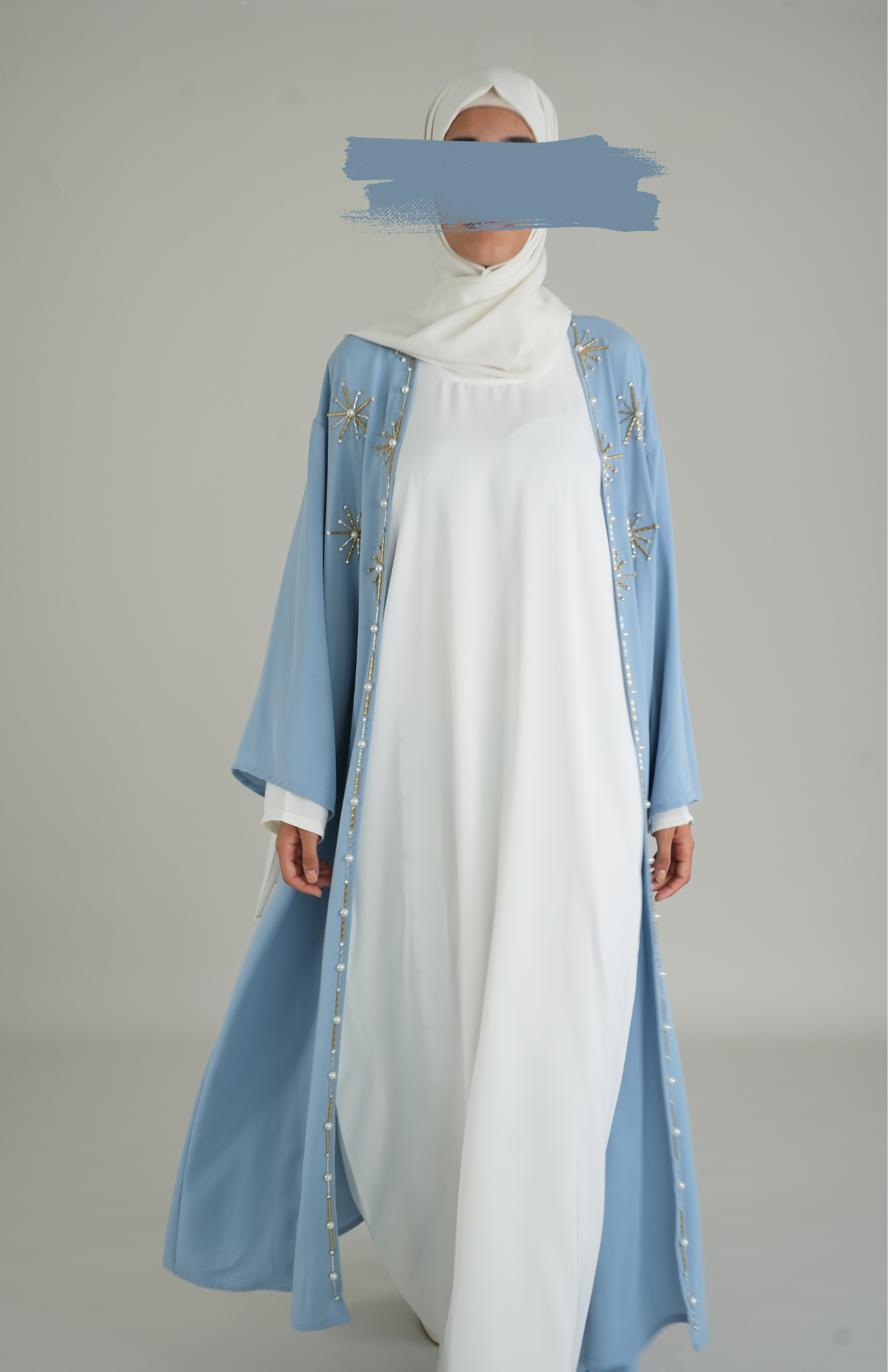 LUXUS CHIFFON KIMONO - SOFT BLUE