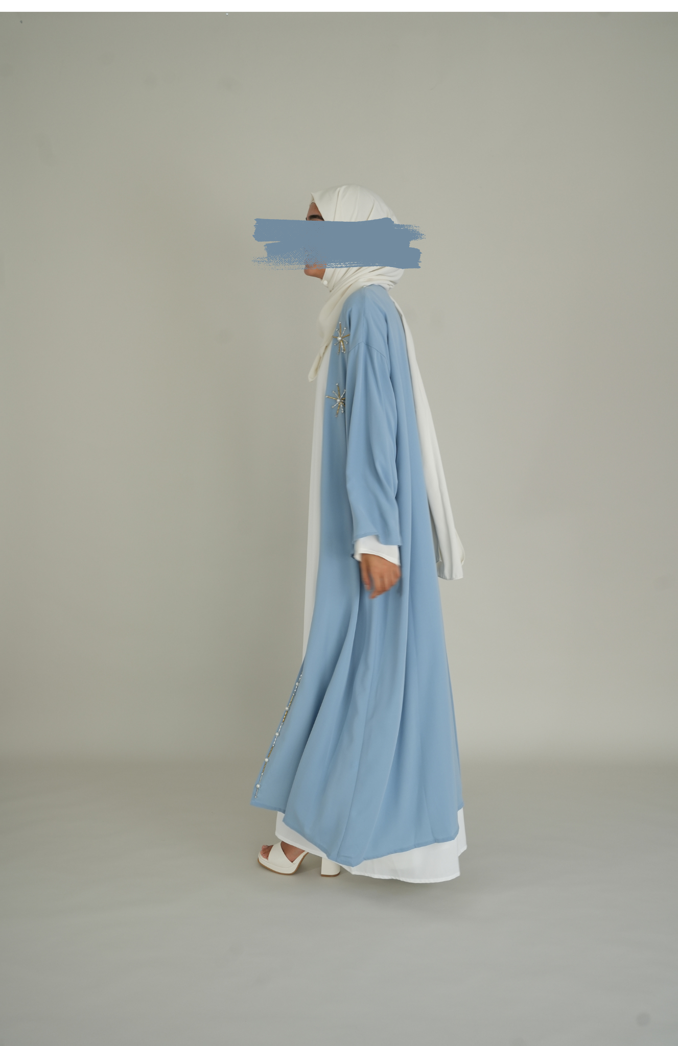 LUXUS CHIFFON KIMONO - SOFT BLUE