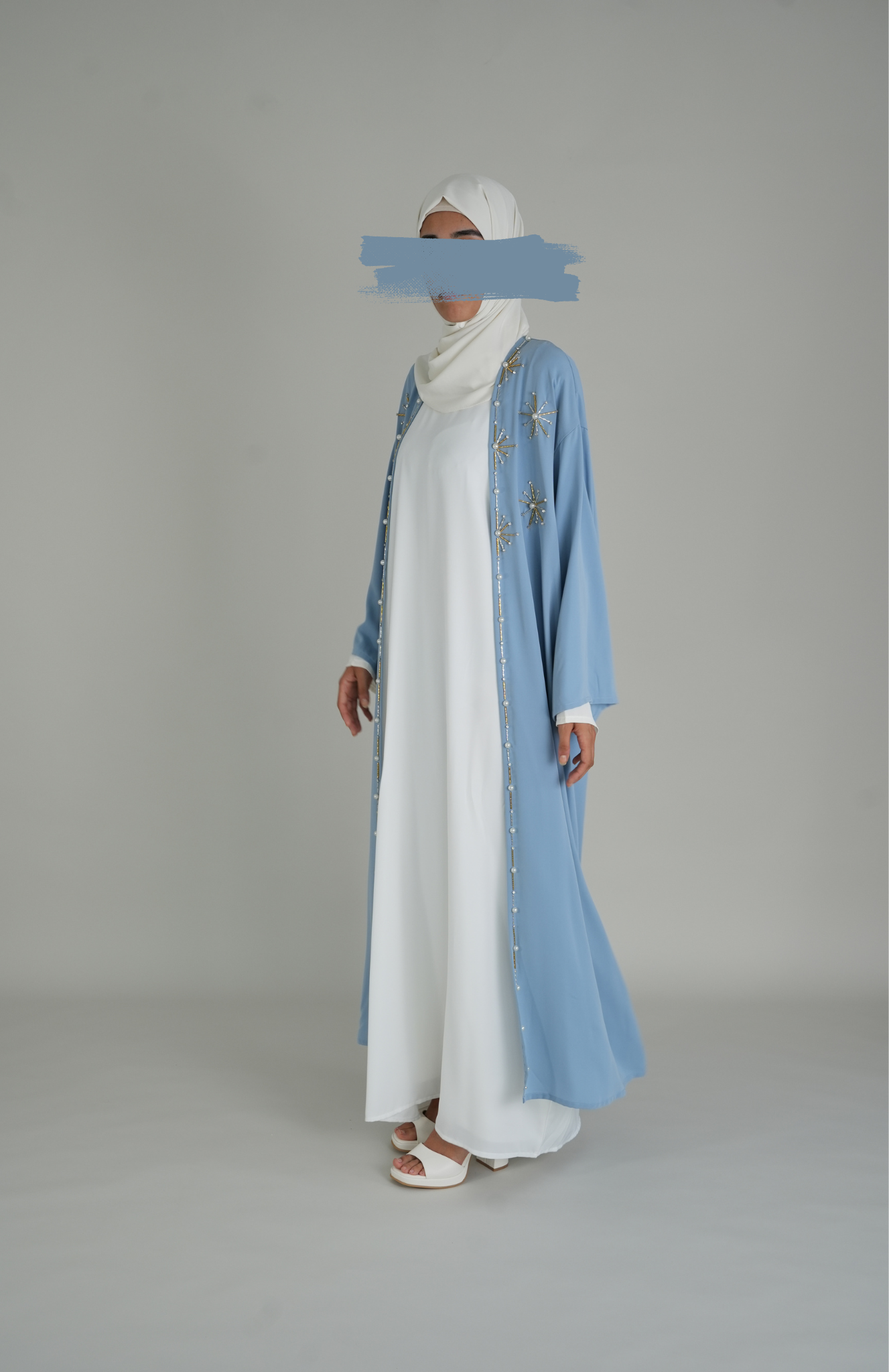 LUXUS CHIFFON KIMONO - SOFT BLUE