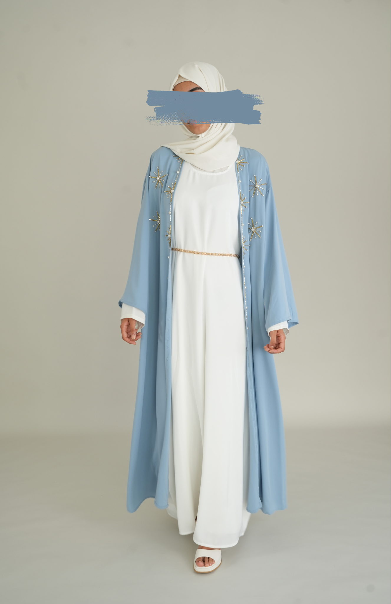 LUXUS CHIFFON KIMONO - SOFT BLUE