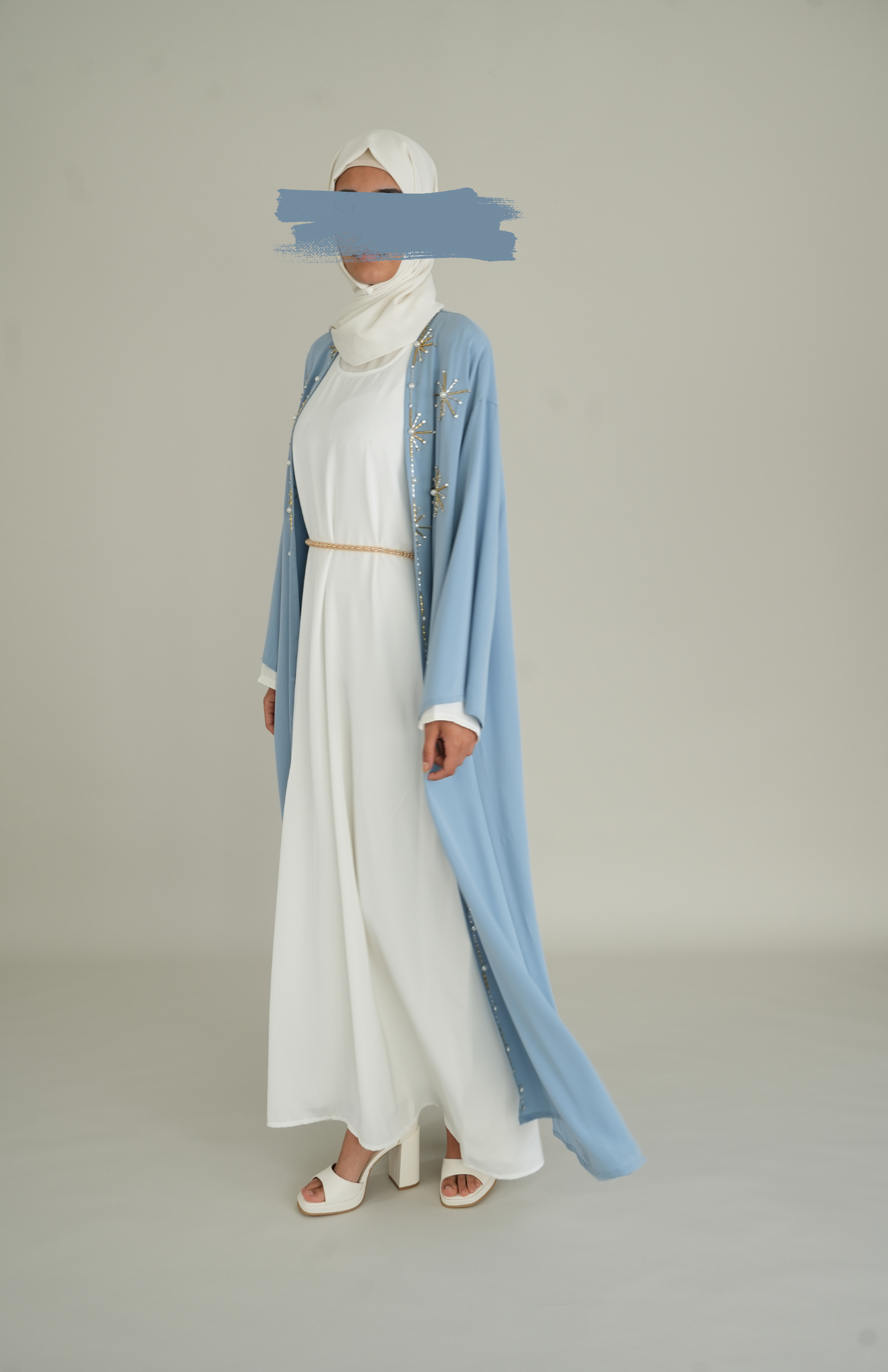 LUXUS CHIFFON KIMONO - SOFT BLUE
