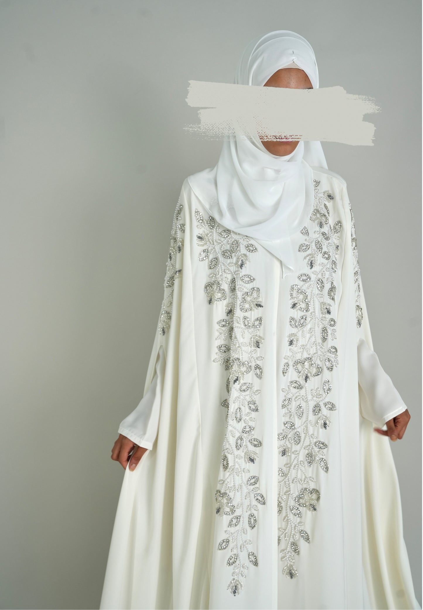 LUXUS NIDA BRAUT ABAYA SET - IVORY