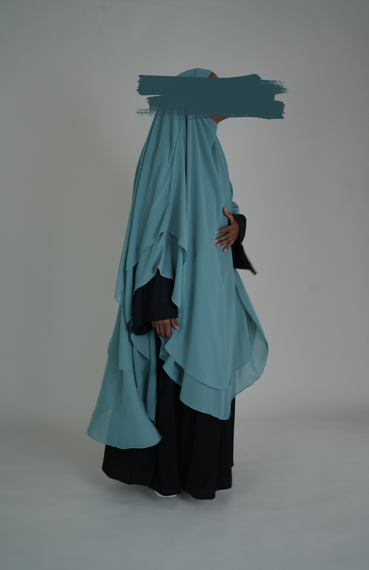 ZWEILAGIGER MAXI CHIFFON KHIMAR - WATERLILLLY