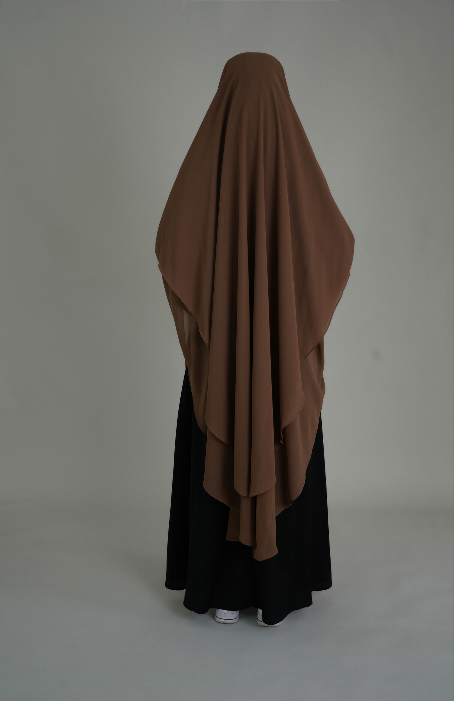ZWEILAGIGER MAXI CHIFFON KHIMAR - CAMEL