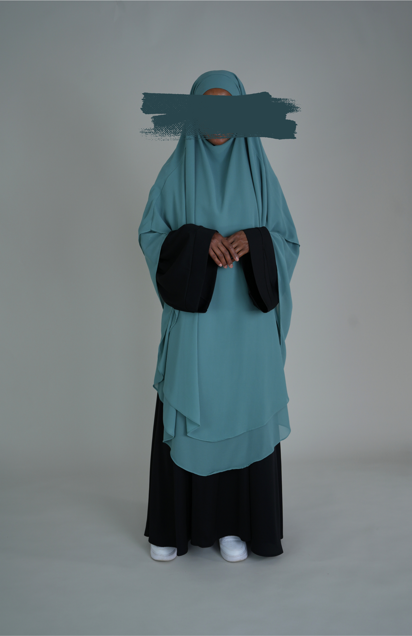 ZWEILAGIGER MAXI CHIFFON KHIMAR - WATERLILLLY