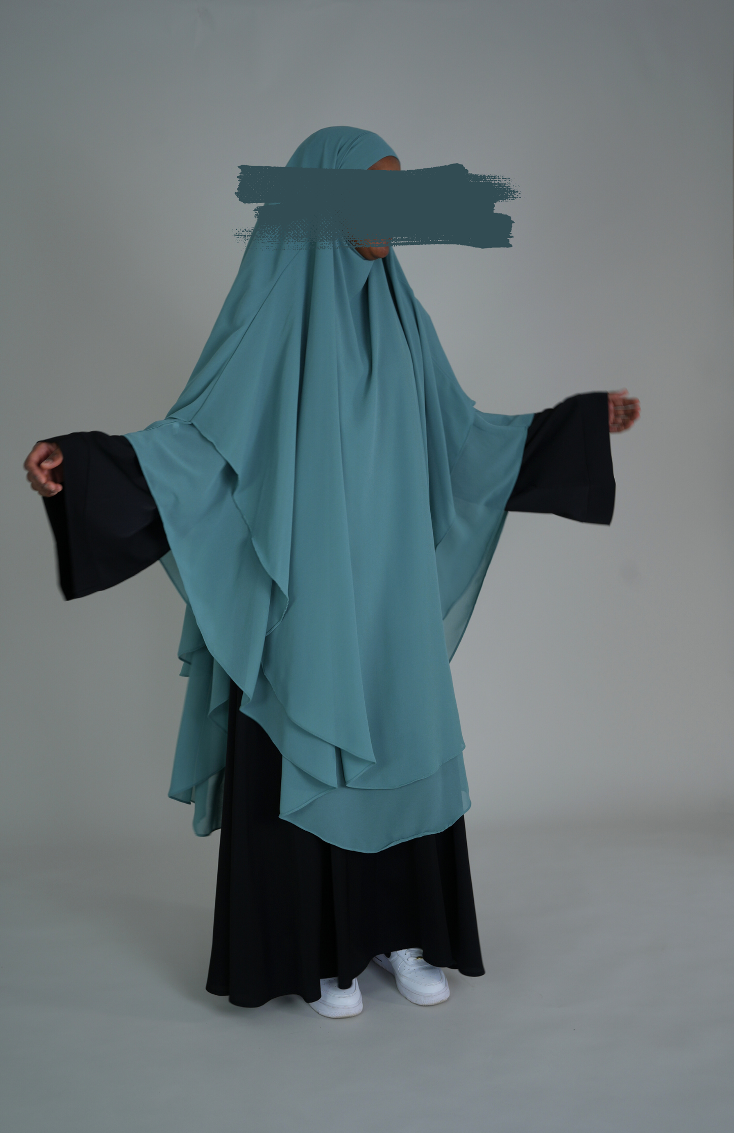 ZWEILAGIGER MAXI CHIFFON KHIMAR - WATERLILLLY