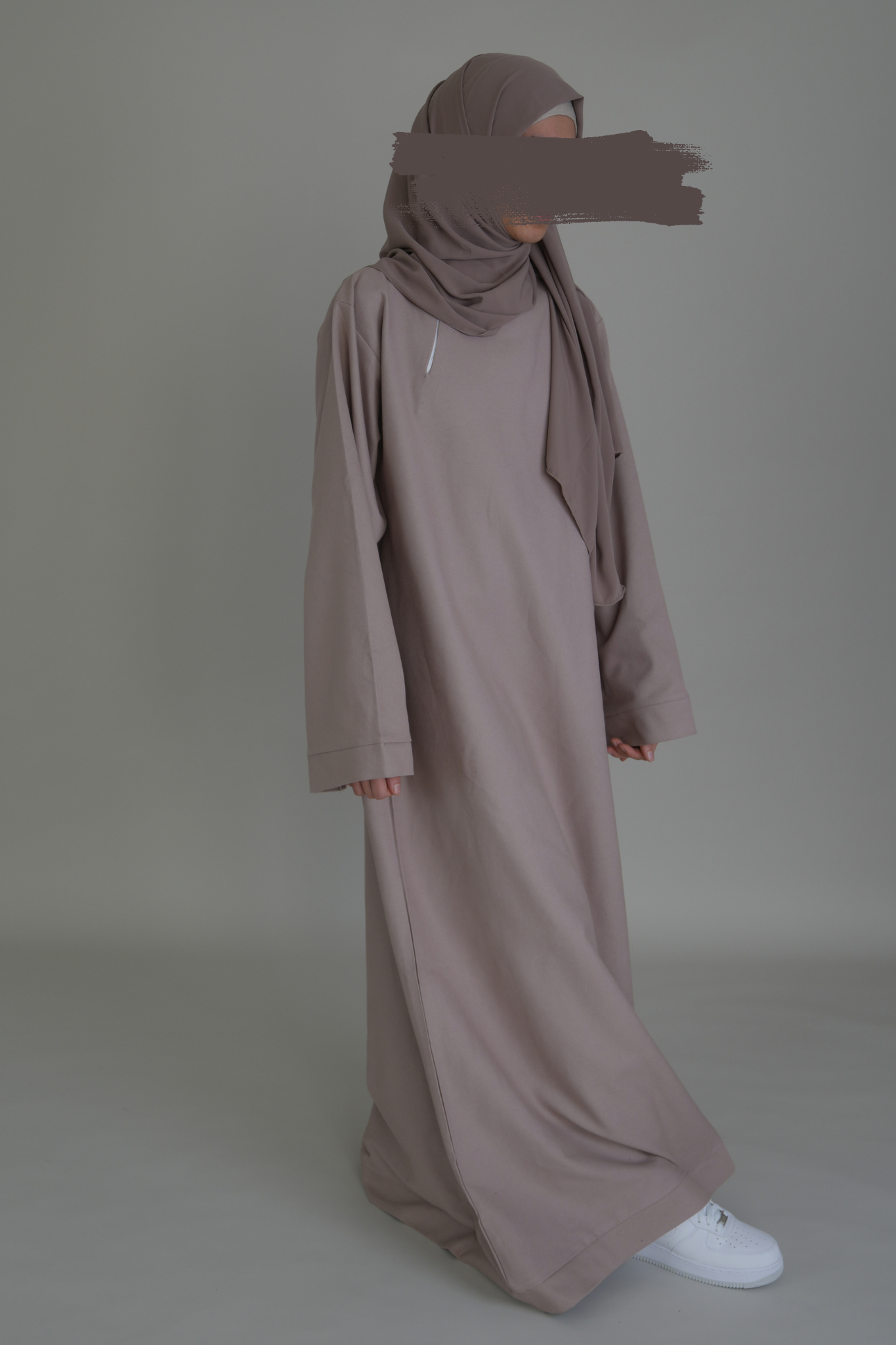 PREMIUM JEANS ABAYA - BEIGE