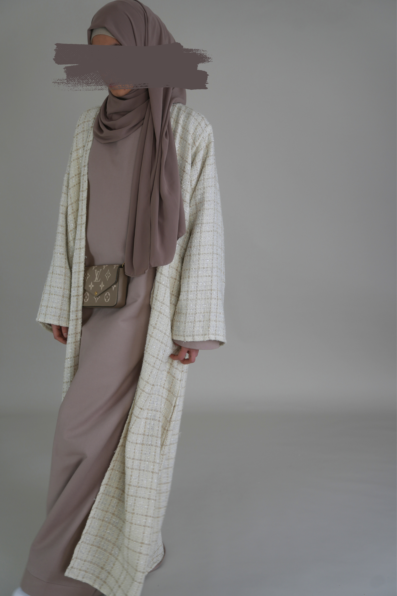 PREMIUM JEANS ABAYA - BEIGE