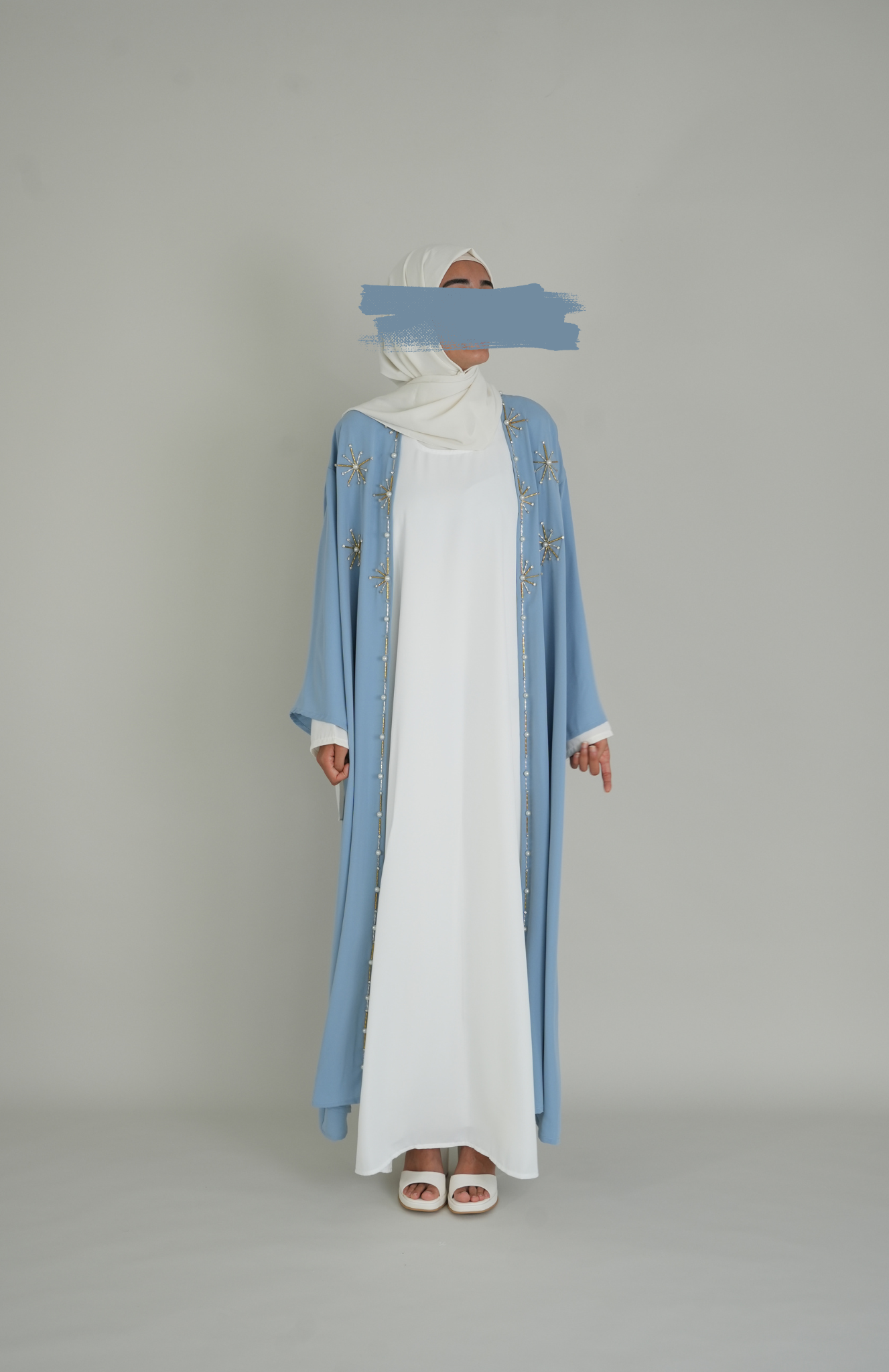 LUXUS CHIFFON KIMONO - SOFT BLUE