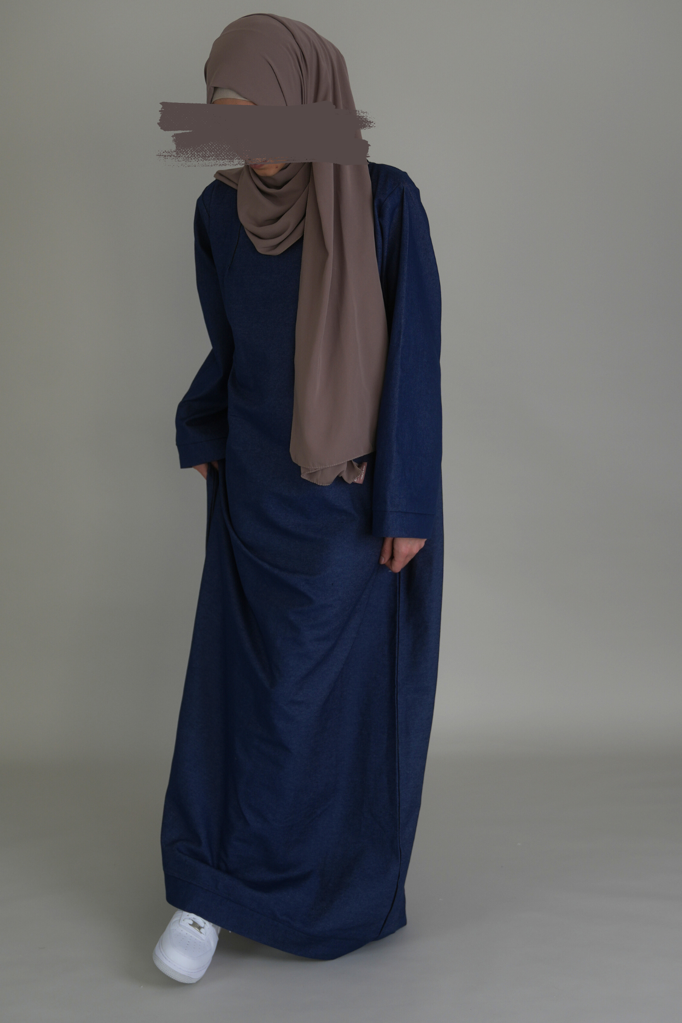 PREMIUM JEANS ABAYA - DARK BLUE