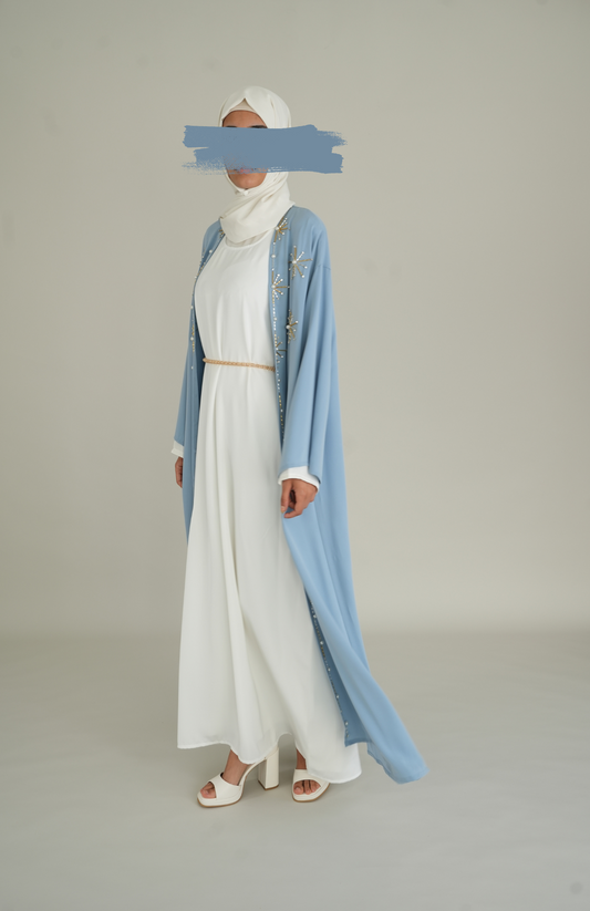 LUXUS CHIFFON KIMONO - SOFT BLUE