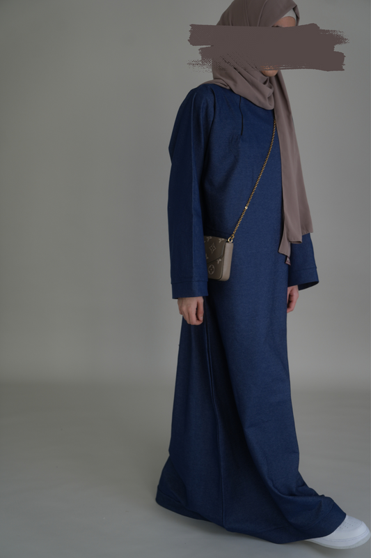 PREMIUM JEANS ABAYA - DARK BLUE