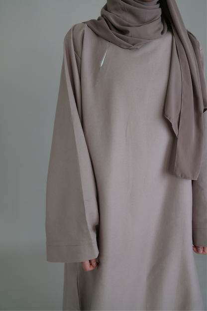 PREMIUM JEANS ABAYA - BEIGE