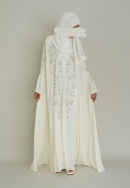 LUXUS NIDA BRAUT ABAYA SET - IVORY