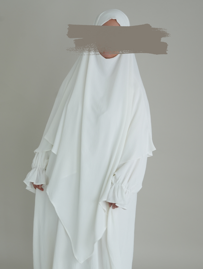 PREMIUM KHIMAR JAZZ - PURE WHITE