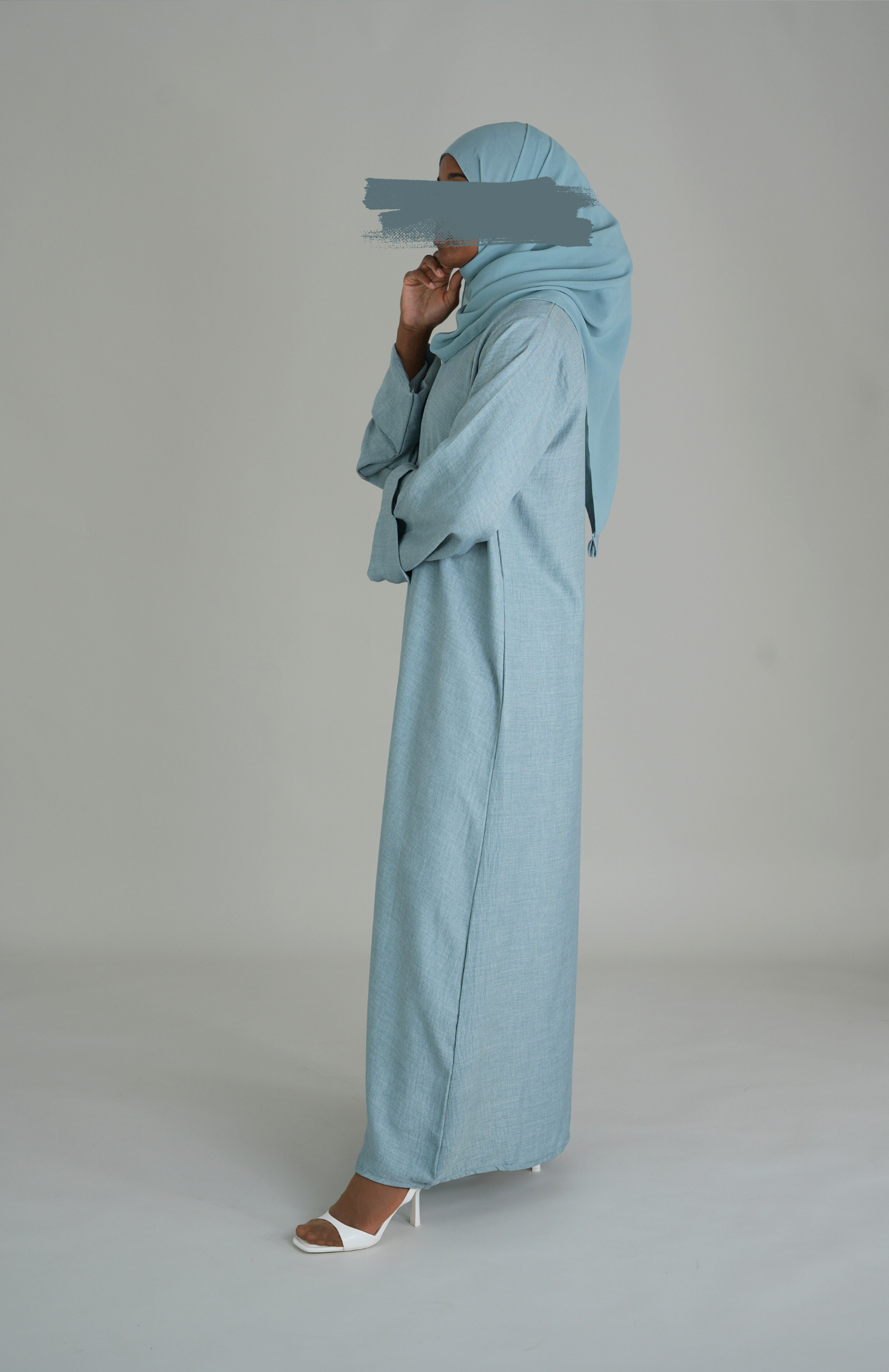 LINEN ABAYA - MINTBLAU