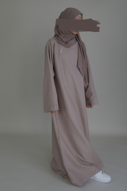 PREMIUM JEANS ABAYA - BEIGE
