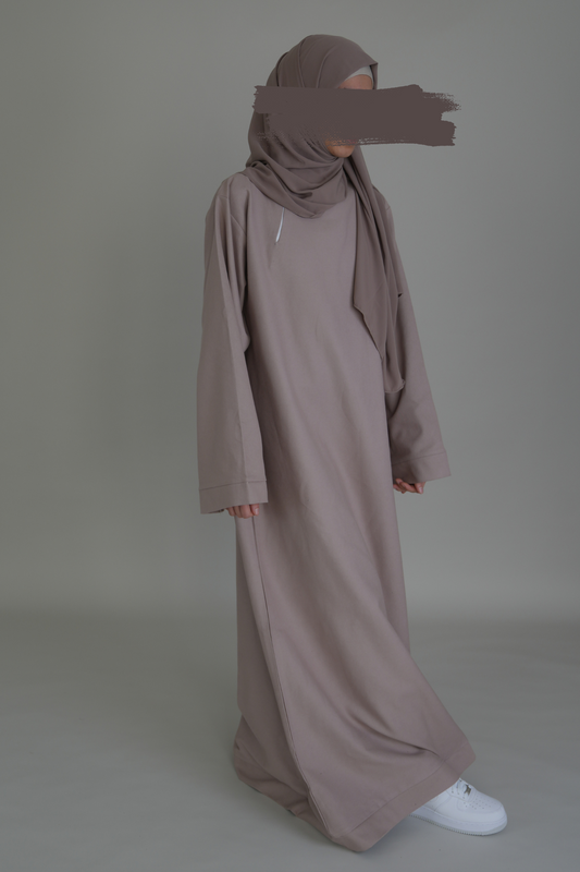 PREMIUM JEANS ABAYA - BEIGE