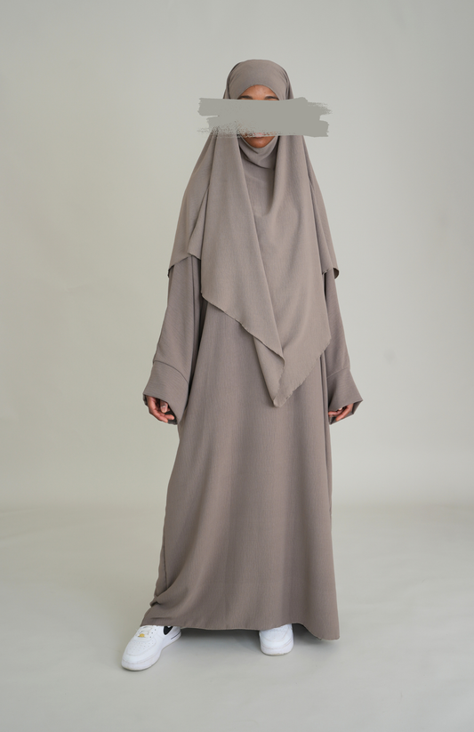 BASIC JAZZ ABAYA SET - TAUPE