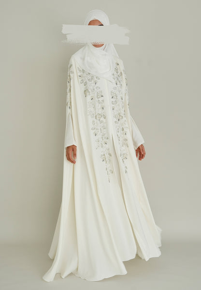 LUXUS NIDA BRAUT ABAYA SET - IVORY