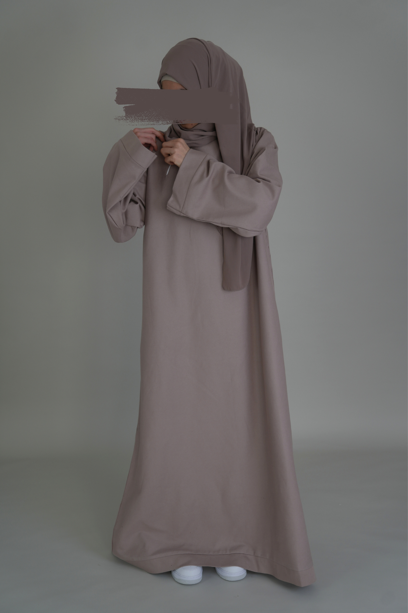 PREMIUM JEANS ABAYA - BEIGE