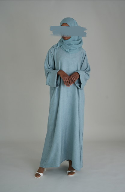 LINEN ABAYA - MINTBLAU